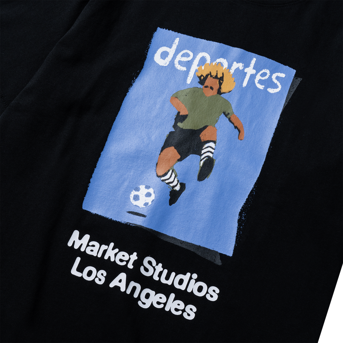 Illustrated Soccer Tee - Black