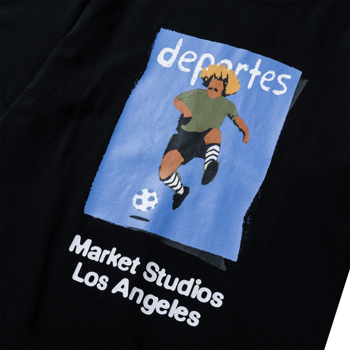Illustrated Soccer Tee - Black