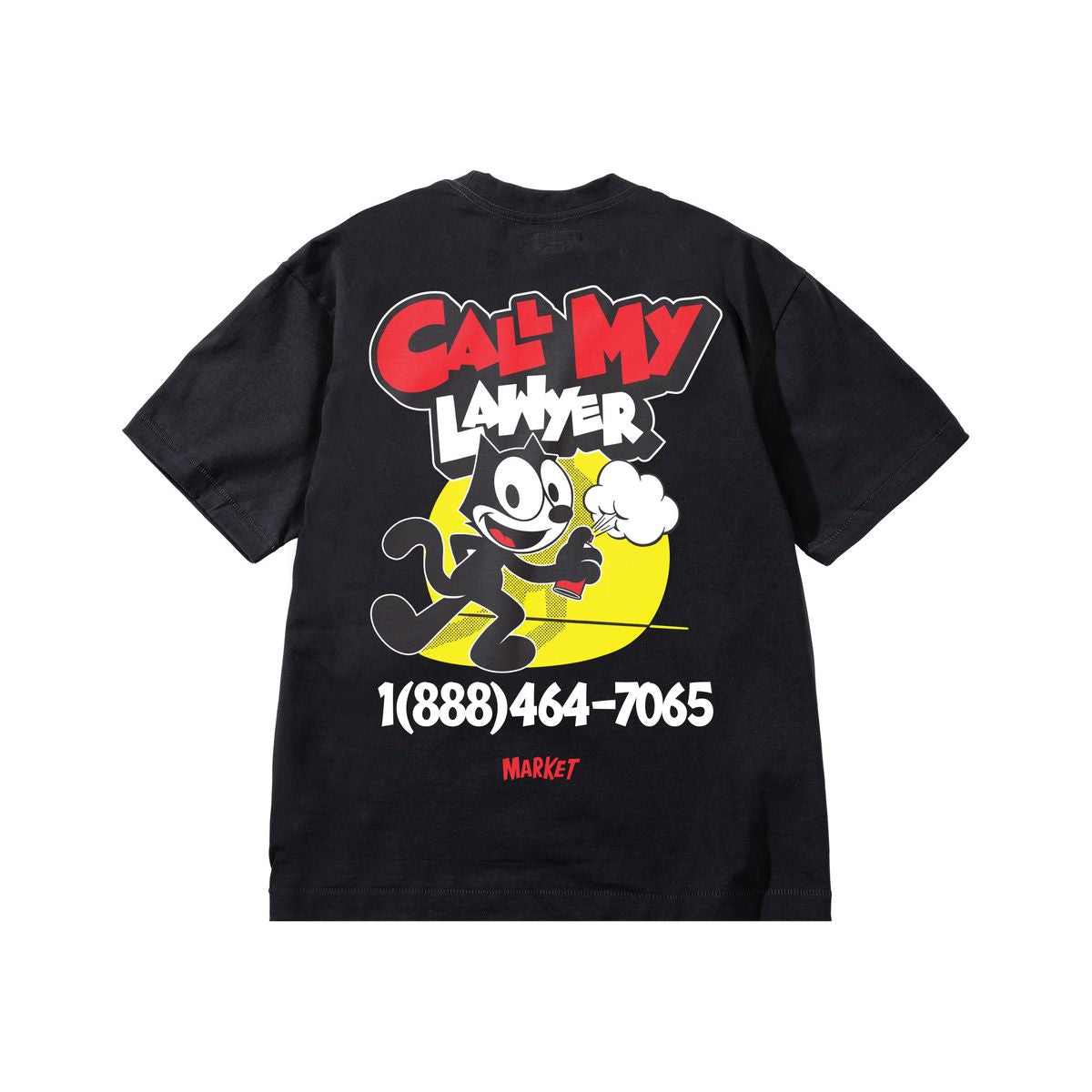 Felix the Cat Spray Paint Tee - Vintage Black