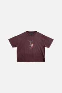 Double Happiness Tee - Burgundy