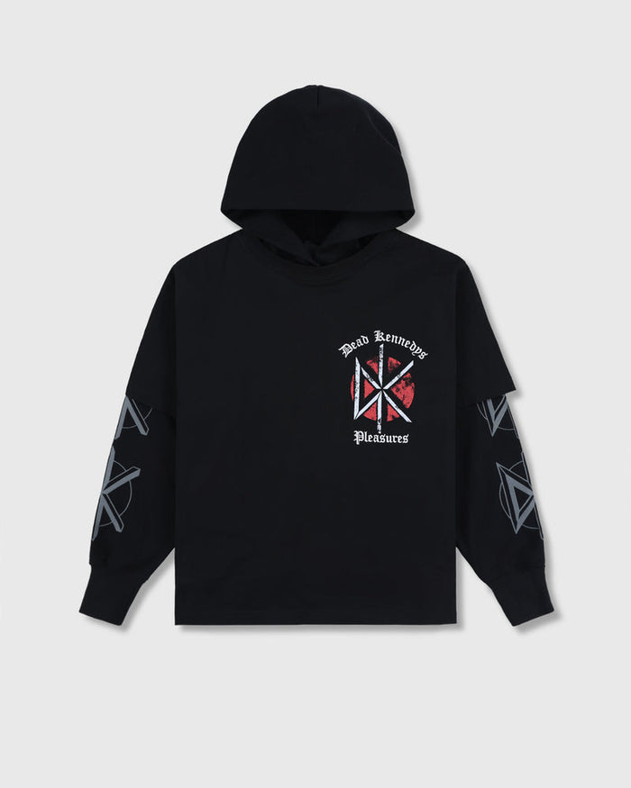 Kennedys layered Hoodie - Black
