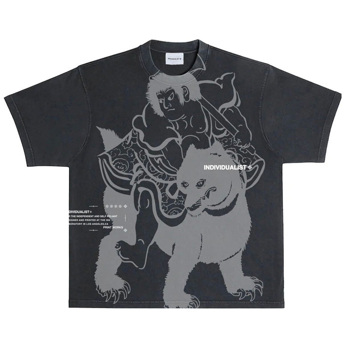 Kintaro Big Print Tee - Vintage Black