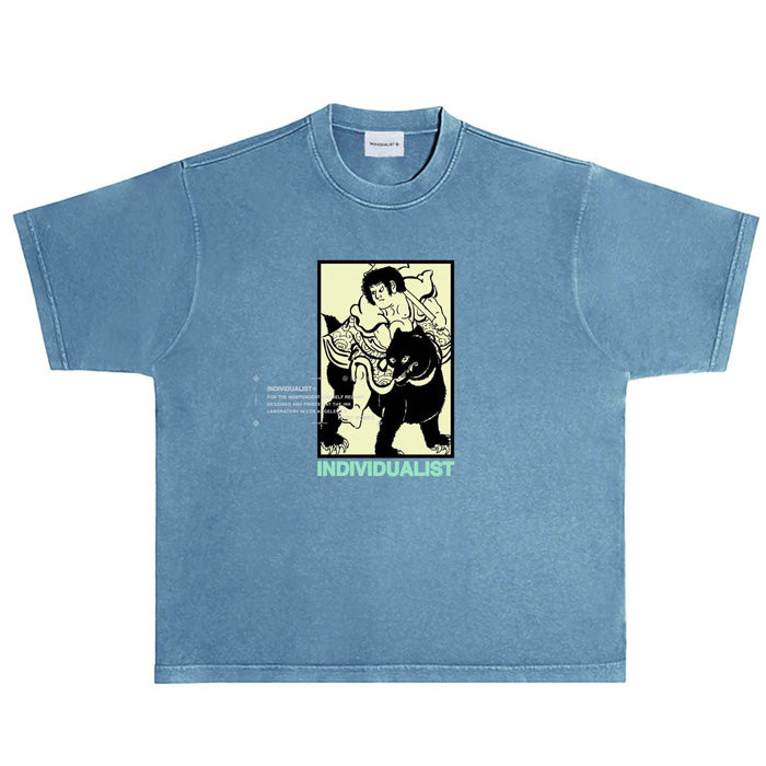 Kintaro Box Tee - Aqua