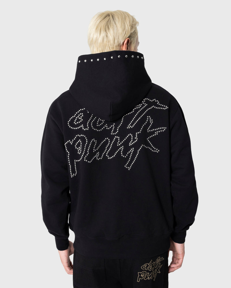 Daft Punk Lucky Studded Hoodie - Black