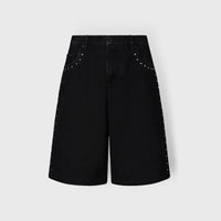 Daft Punk Lucky Studded Jorts - Black