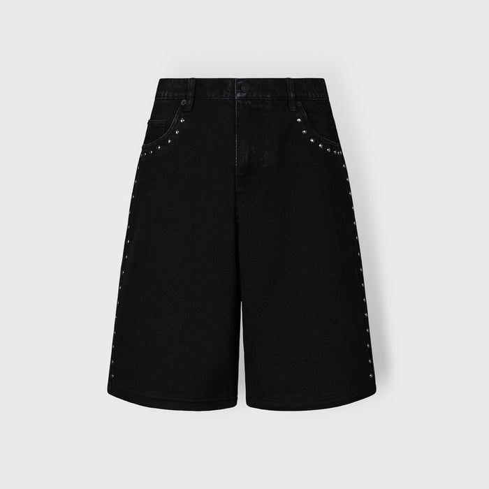 Daft Punk Lucky Studded Jorts - Black