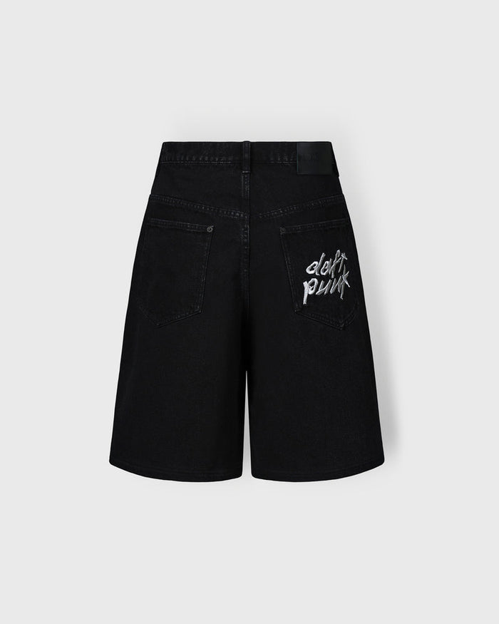 Daft Punk Lucky Studded Jorts - Black