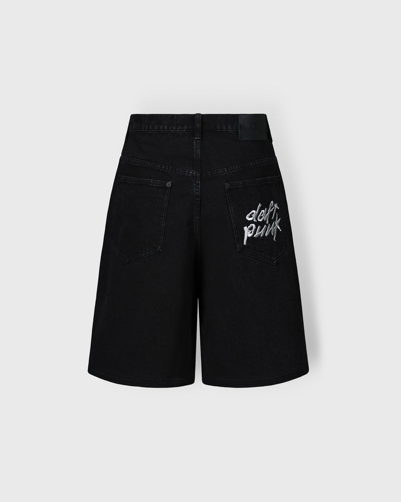 Daft Punk Lucky Studded Jorts - Black
