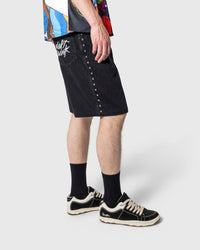 Daft Punk Lucky Studded Jorts - Black