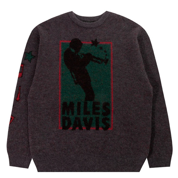 Miles Davis Mohair Sweater - Black