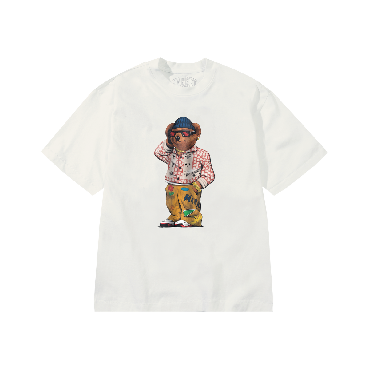 Folk Fitted Bear Tee - Cream