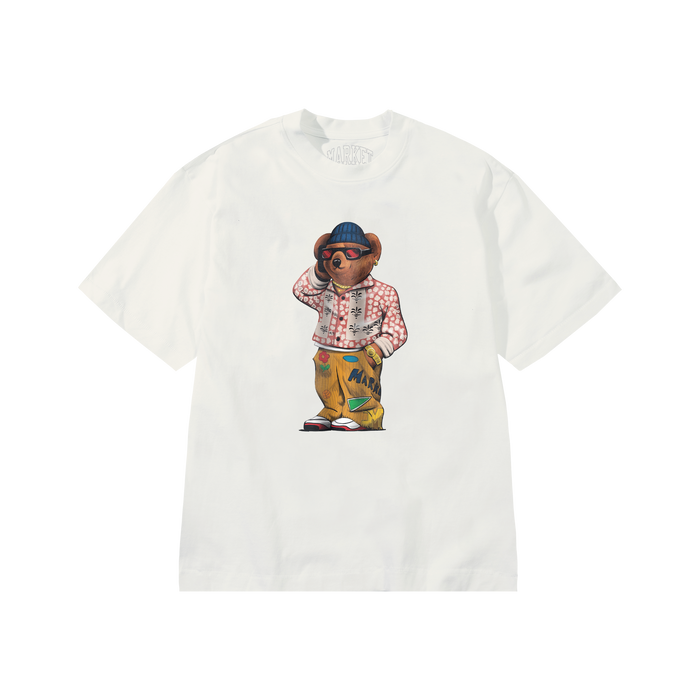 Folk Fitted Bear Tee - Cream