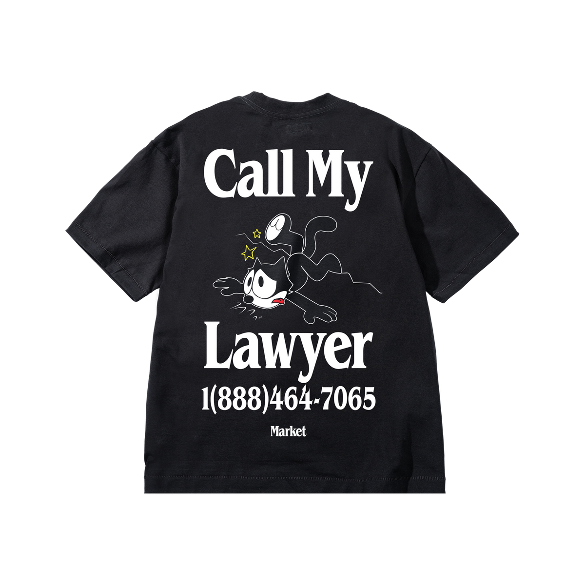 Felix the Cat Call My Lawyer Tee - Vintage Black