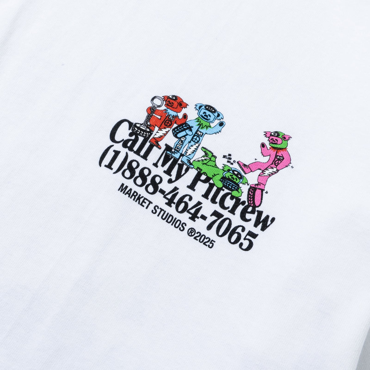 Grateful Dead Call My Pitcrew Tee - White