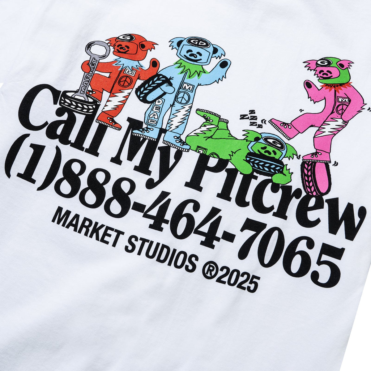Grateful Dead Call My Pitcrew Tee - White