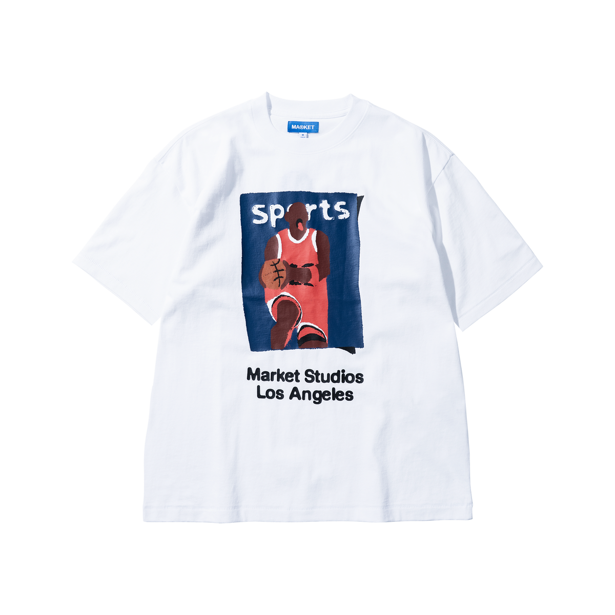 Illustrated Basketball Tee - White