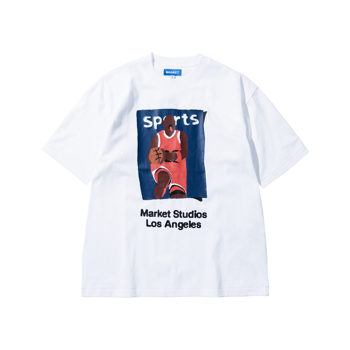 Illustrated Basketball Tee - White