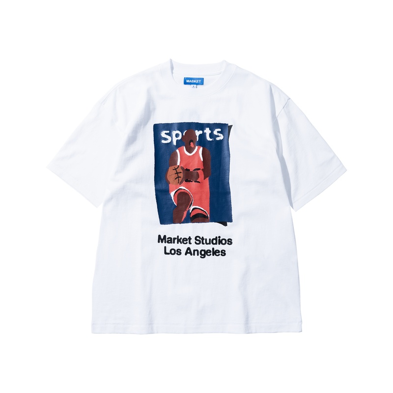 Illustrated Basketball Tee - White