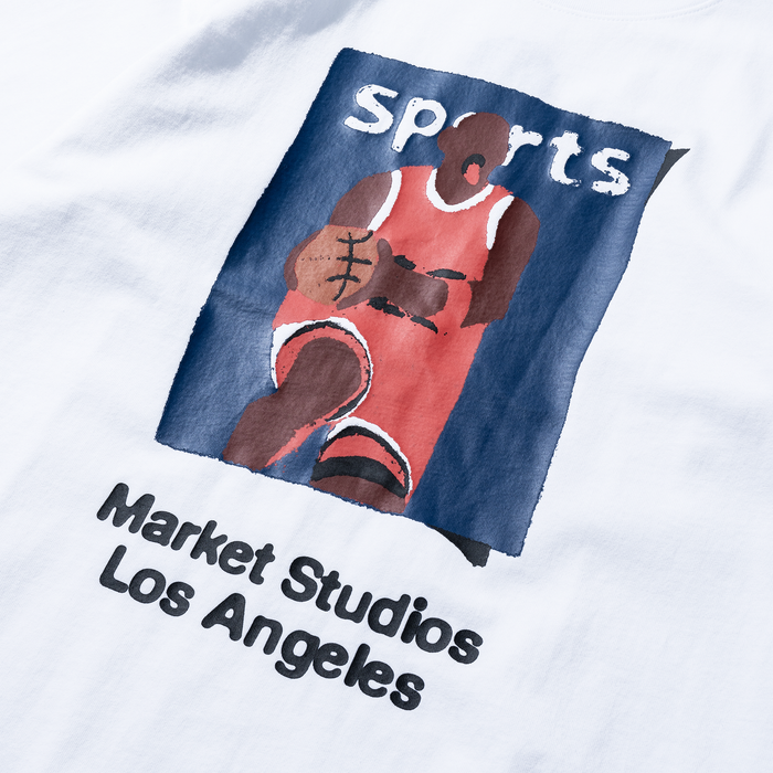 Illustrated Basketball Tee - White
