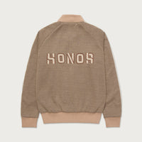 Novelty Knit Track Jacket - Brown