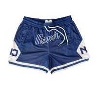 Never Script Mesh Shorts - Navy