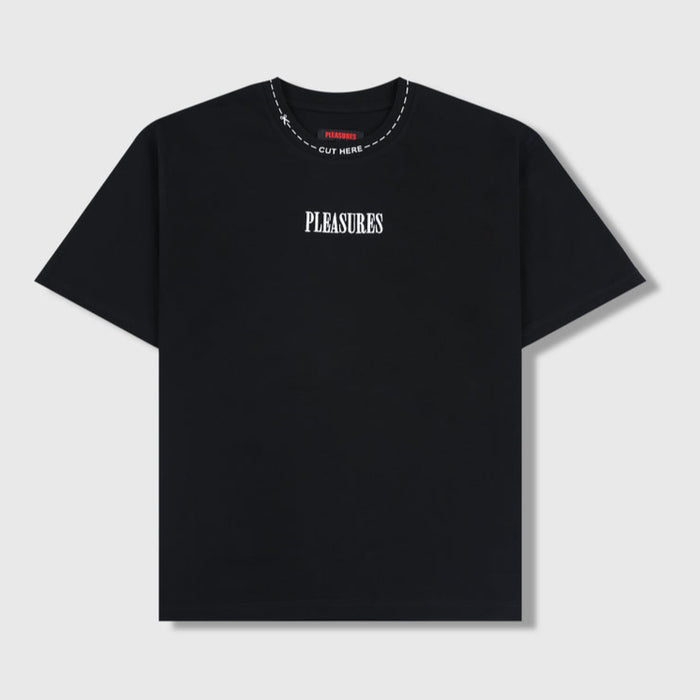 Cut Here Heavyweight Tee - Black