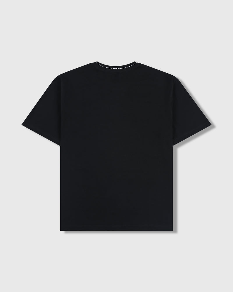 Cut Here Heavyweight Tee - Black