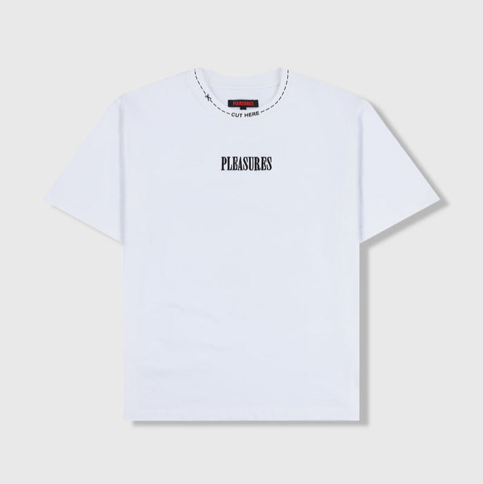 Cut Here Heavyweight Tee - White