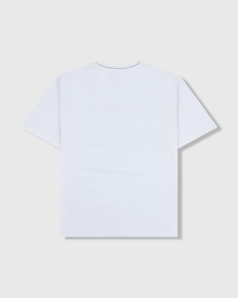 Cut Here Heavyweight Tee - White