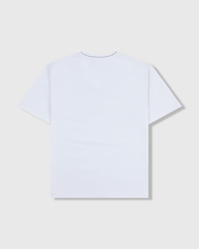 Cut Here Heavyweight Tee - White