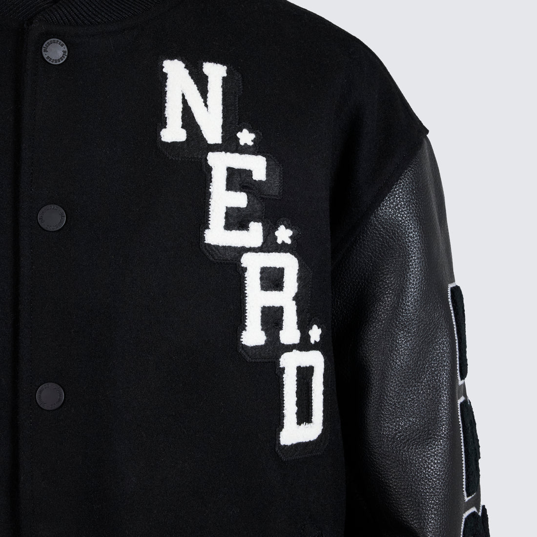 Nerd Varsity Jacket - Black