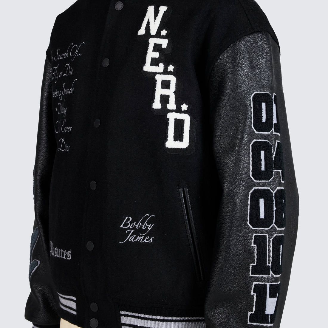 Nerd Varsity Jacket - Black