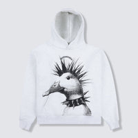 Punk Duck Hoodie - Heather Grey