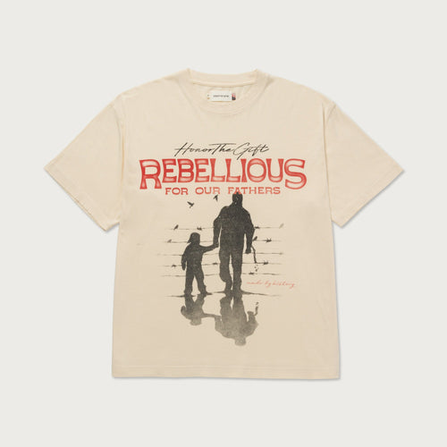 Rebellious For Our Fathers Tee - Bone