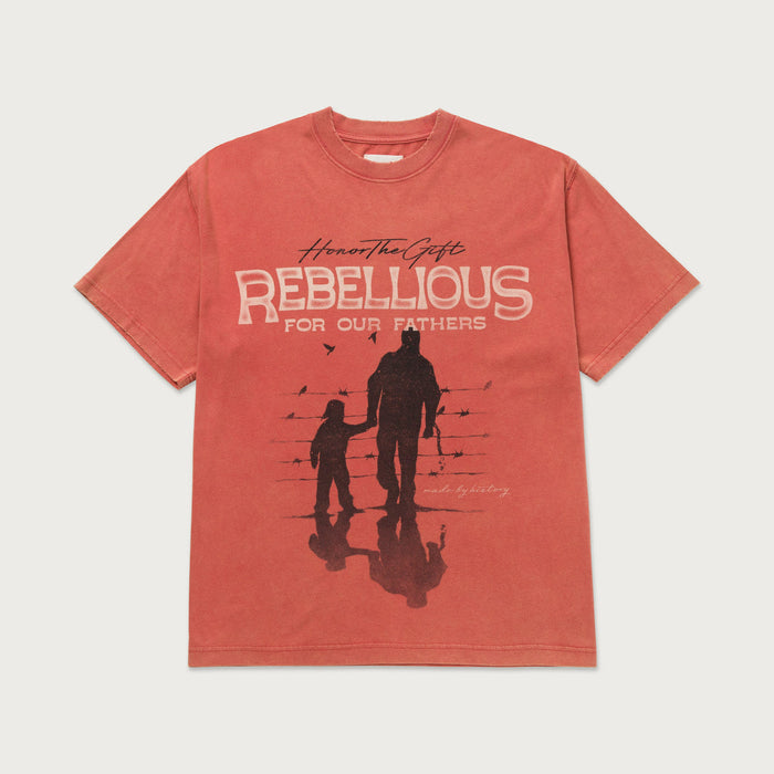 Rebellious For Our Fathers Tee - Brick