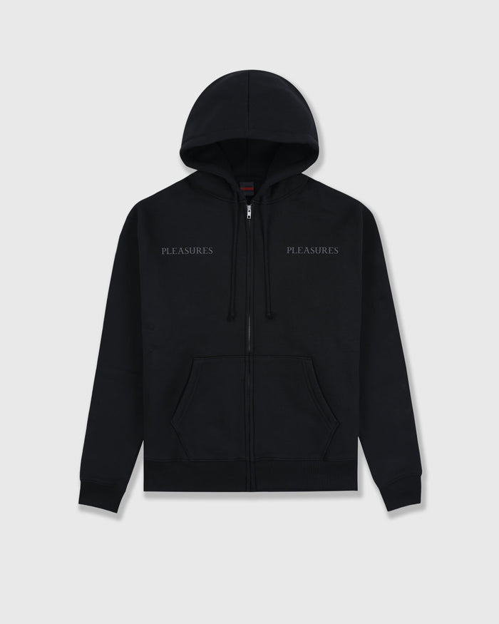 Spine Zip-Hoodie - Black