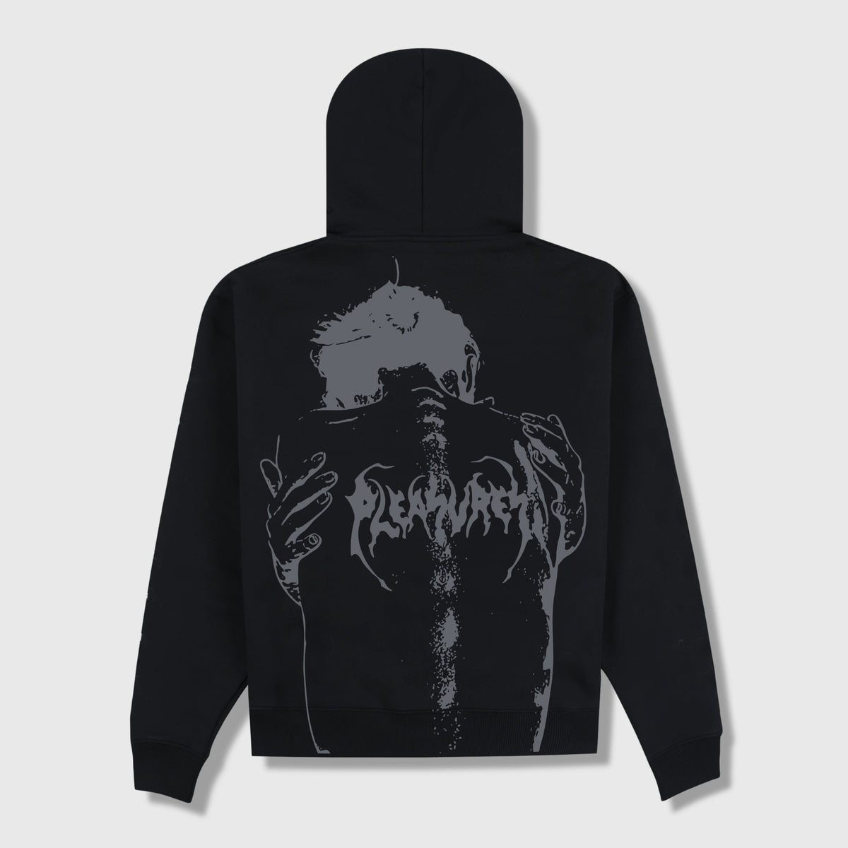 Spine Zip-Hoodie - Black