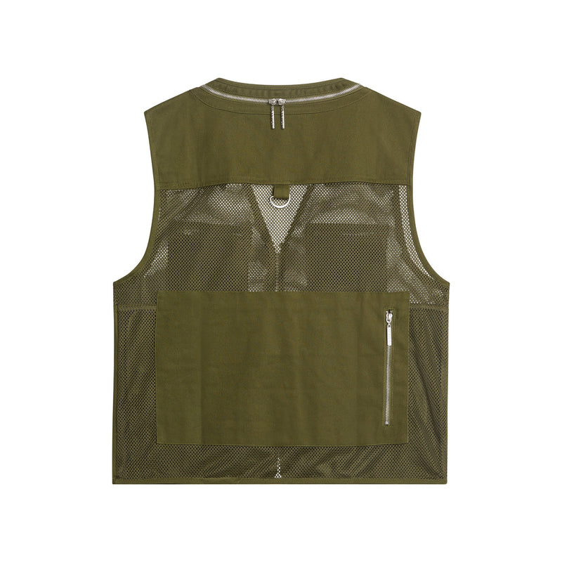 Cross Bone Vest - Olive