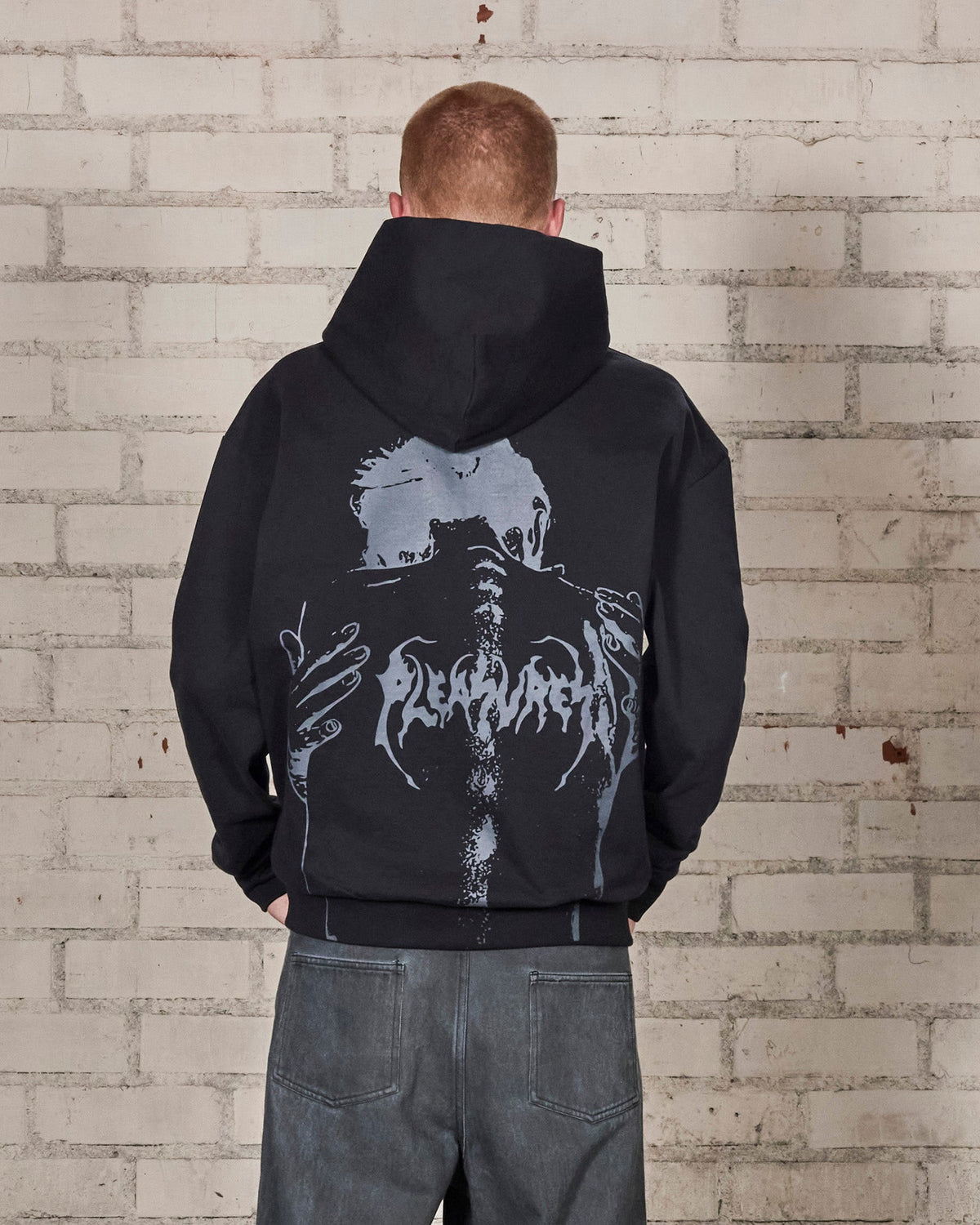 Spine Zip-Hoodie - Black
