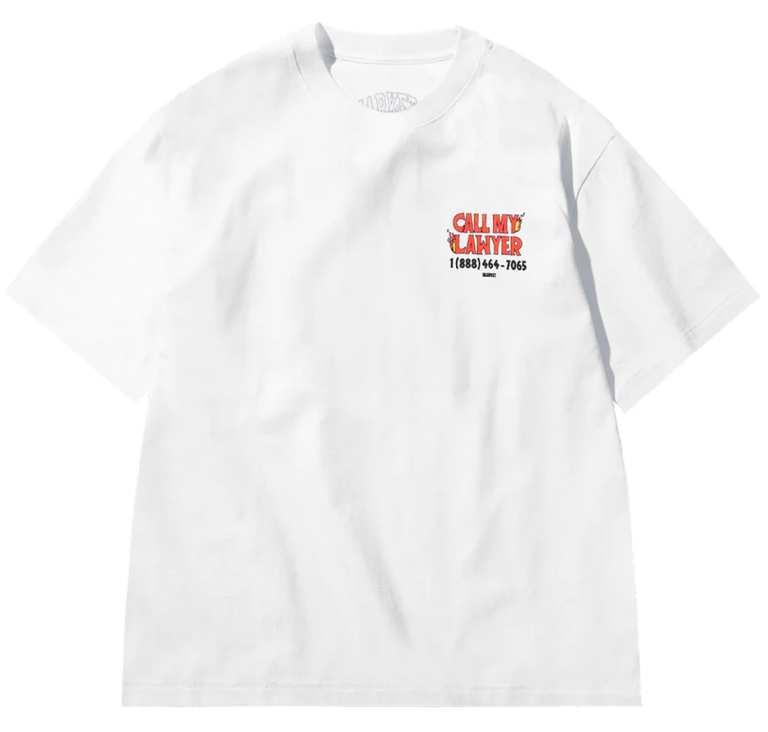 Hot Stuff Call My Lawyer Tee - White