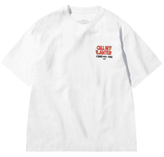 Hot Stuff Call My Lawyer Tee - White