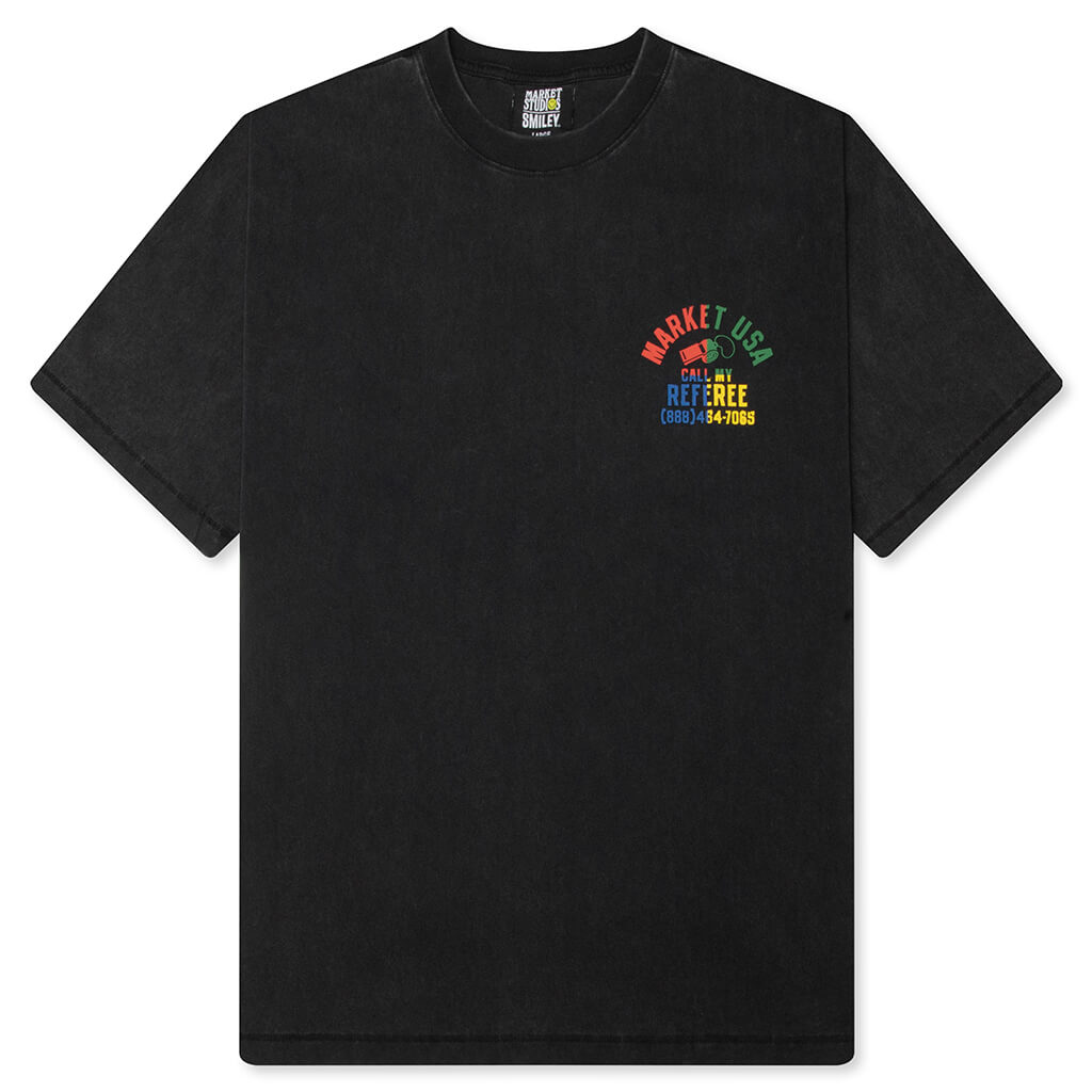 Smiley Foul Play Tee - Washed Black