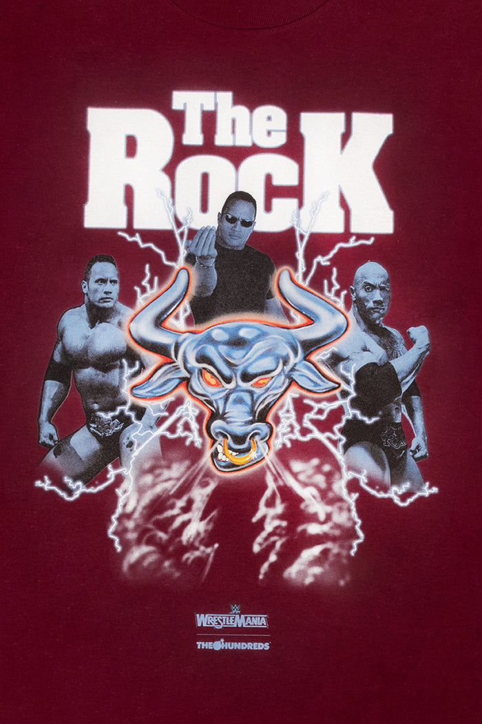 The Rock Tee - Burgundy