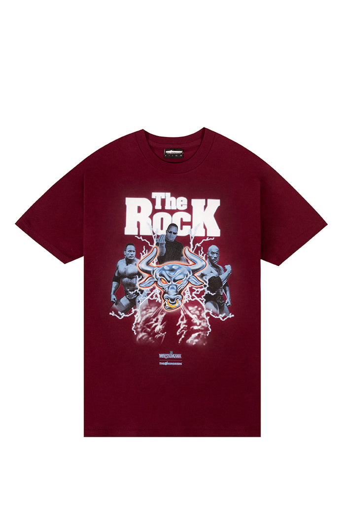 The Rock Tee - Burgundy