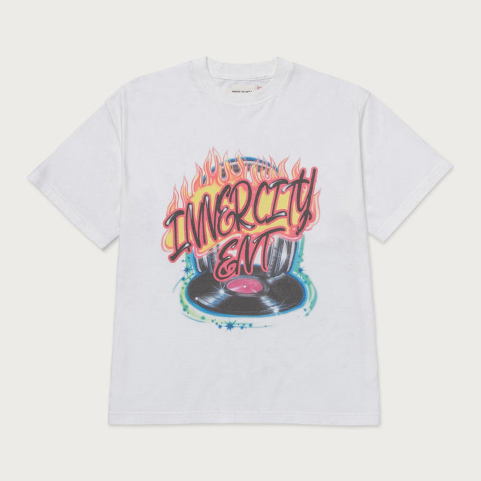 Vinyl Airbrush Tee - White