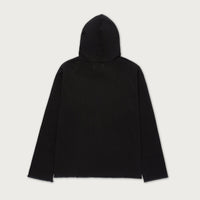 Washed Canvas Zip Hoodie - Black