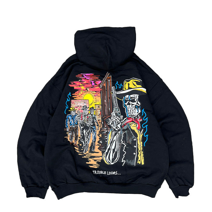Trouble Looms Hoodie - Black