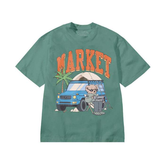 Car Camper Tee - Malachite Green