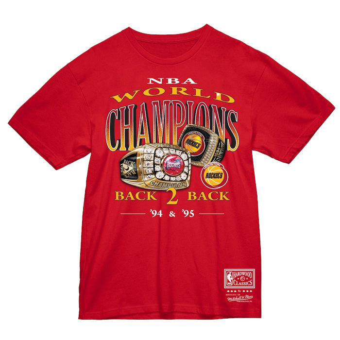 Houston Rockets Championship Rings Tee - Red