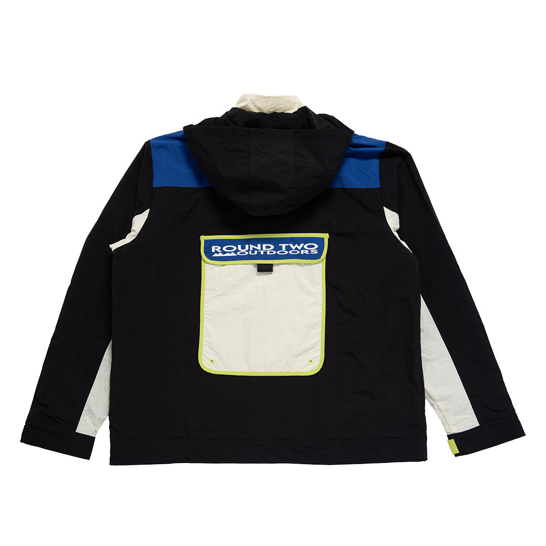 Color Block Hiding Jacket - Black